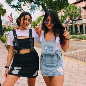 CLOSET CLOSING!! LF black denim overall dress